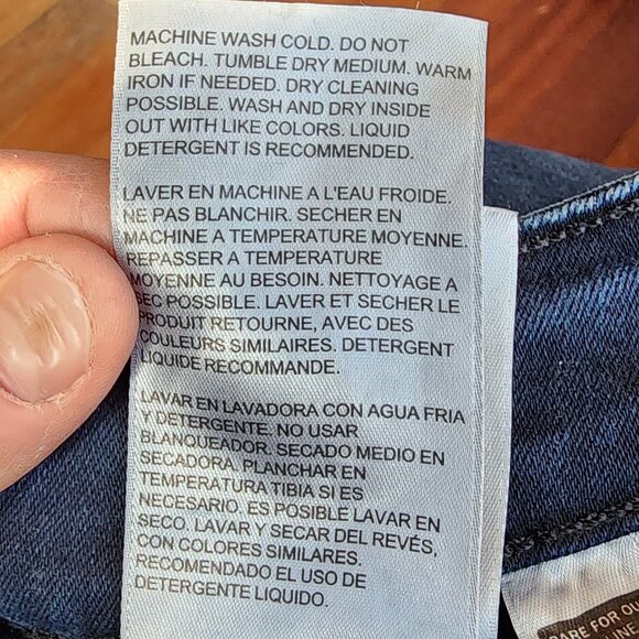 Levi's 711 Ripped Skinny Dark Wash Jeans Size 27 - Picture 9 of 16